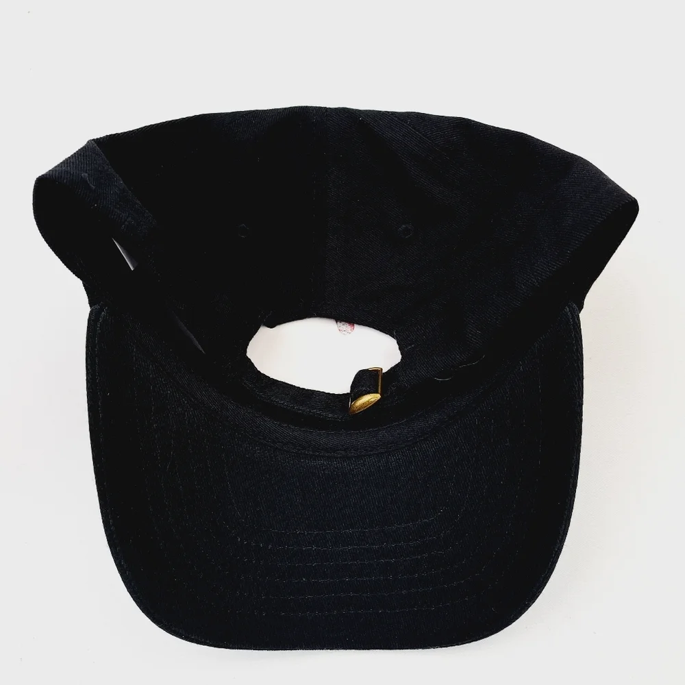 Breast Cancer Awareness Embroidered Hat Cap Relaxed Cotton Black